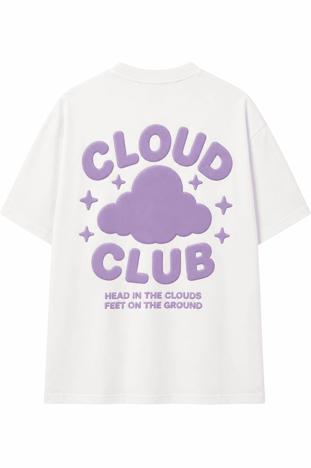 Cloud Club™ Oversized Streetwear T-Shirt, back view