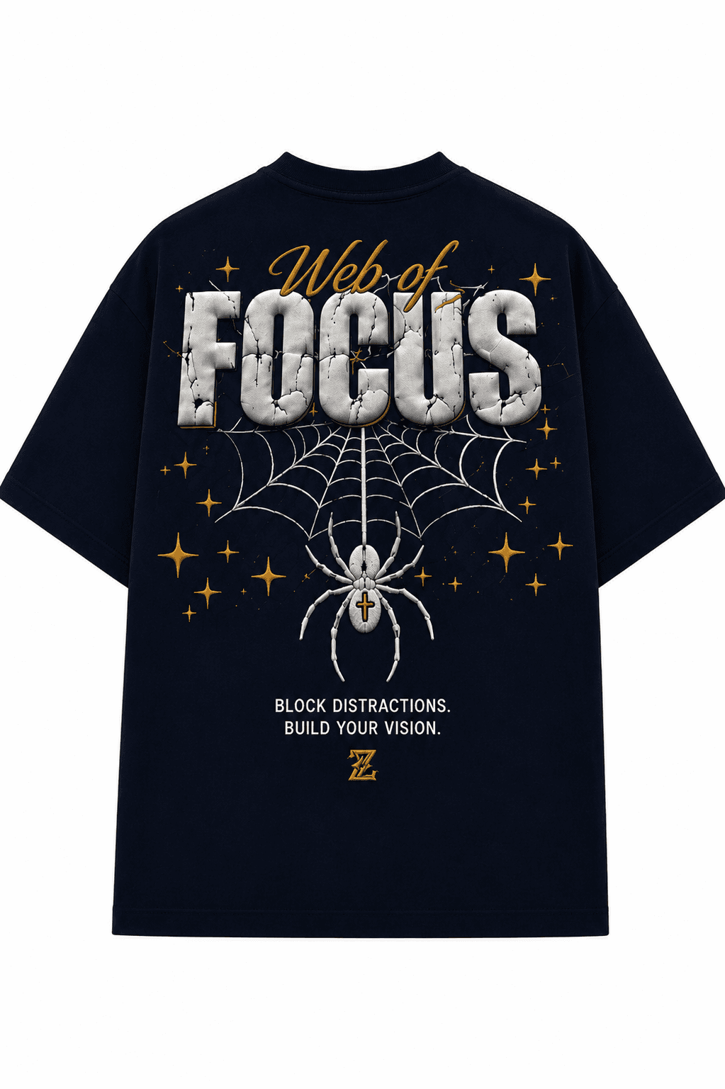 Web of Focus™ Oversized Streetwear T-Shirt — Limited Edition, back view